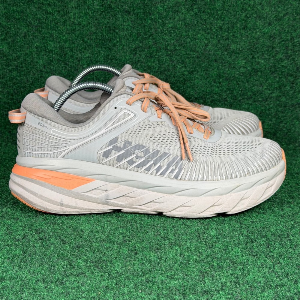 Hoka One One Bondi 7 Womens 10.5 Running Shoe Harbor Mist Shark Athletic Outdoor - Picture 3 of 11